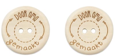 Durable Houten Knopen Door Oma Gemaakt 30mm 2 stuks