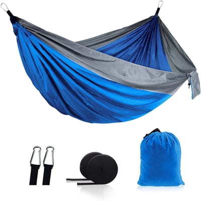 Kampeerhangmat - Nylon schommelbed - Buiten ontspannen - Ultralicht en draagbaar - 270x140cm Dubbel - Veelkleurig