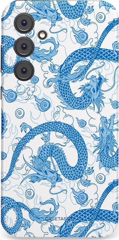 Casetastic Hoesje Geschikt voor Samsung A35 - Stijlvolle Beschermende Duo-layer Case - Drakengloed