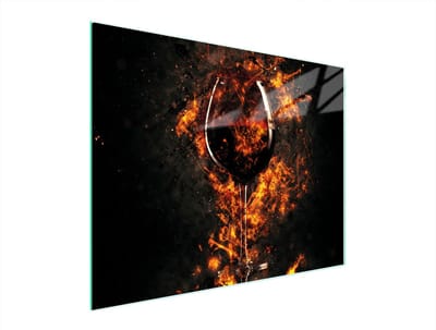 TMK ArtDeko Serie - Snijplank van Gehuld Glas - 52x40 cm - Hittebestendig - Antislip