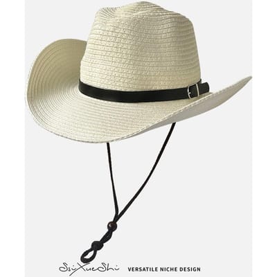 Grote Maat XXXL 62cm Reizen Panama Jazz Strooien Hoed Mannen Zonnehoeden Dames Zomer Brede Rand UV UPF 50+ Panama Fedora Opvouwbare Strandhoed 60cm melkwitte kleur