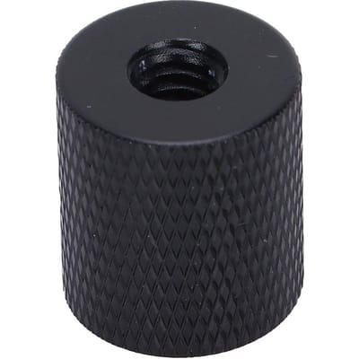 Femelle 3/8 pouce ?16 à femelle 1/4 pouce ?Adaptateur de filetage 20 en alliage d'aluminium pour trépied et monopode black