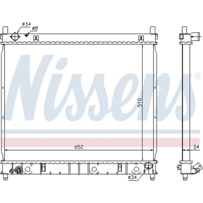 Radiator, motorkoeling NISSENS 61642