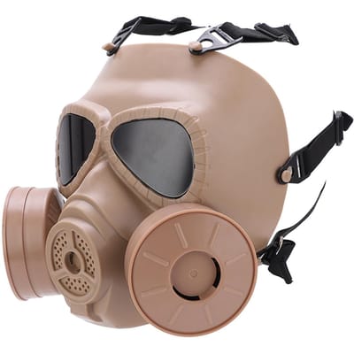 M04 Volledig Gezichtsbeschermer M05 Prop Biochemisch Gas Gezichtsschild met Dubbele Ventilator Filtertanks UV-Bestendige Zonnebril Lens