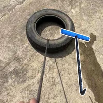 Putdekselhaak Staal - Trekhaak Deksel - Deksel Verplaatsen - Antislip Handgreep - 40 tot 80 cm - Zwart
