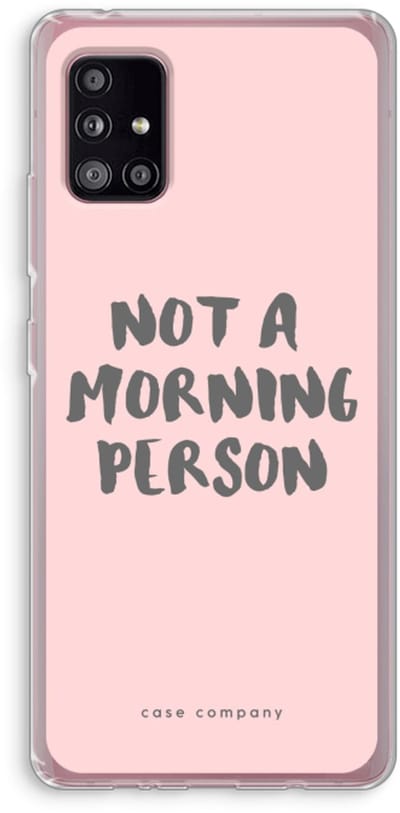Case Company® - Hoesje geschikt voor Samsung Galaxy A51 5G hoesje - Morning person - Soft Cover Telefoonhoesje - Bescherming aan alle Kanten en Schermrand