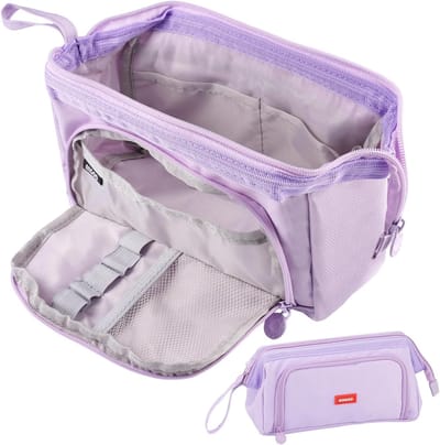 Pennenzak Met Grote Capaciteit - Draagbare Opbergtas Voor Schrijfwaren - 22×9×13cm Grote Pennenetui Voor Meisjes En Jongens - Reizen - Make-up