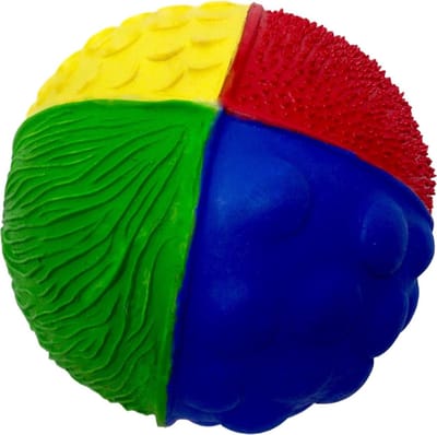 Lanco sensory rubberen bijtspeeltje - Bal - Fantasie donker