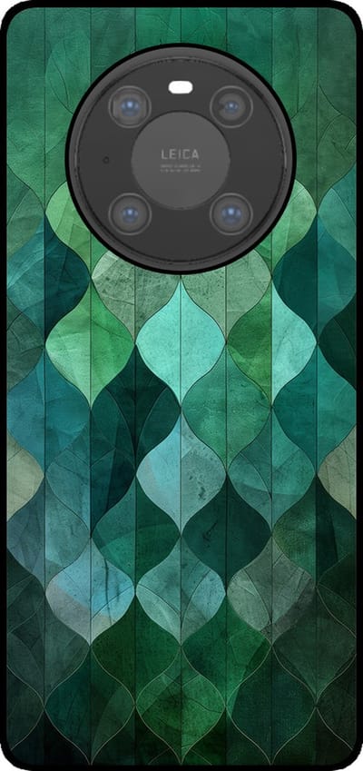 Smartphonica Telefoonhoesje Geschikt voor Huawei Mate 40 Pro met groene bladeren opdruk - TPU backcover green leafs design geschikt voor Huawei Mate 40 Pro