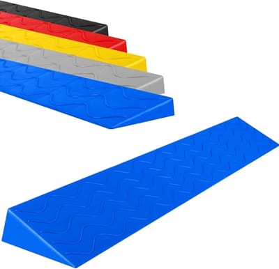 Stoepranden Oprit - Drempelhelling Oprijplaat - Drempels Overbruggen - Vergroot Gebruiksoppervlak - 100x13x6 cm - Blauw