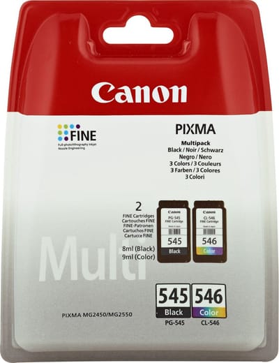 Canon PG-545 + CL-546 - Inktcartridge - Origineel - Standaard capaciteit - Kleur en Zwart + Retourzakje