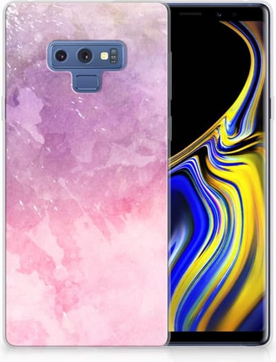 TPU Hoesje voor Hoesje maken Samsung Galaxy Note 9 Pink Purple Paint