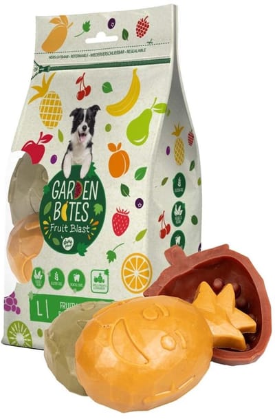 duvoplus Garden Bites - Fruity Buddies Hondensnacks - Hondensnoepjes - Vegetarisch & Glutenvrij - Large 3st