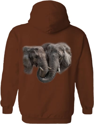 Olifanten Big Hug - Elephants The Coloured House Hoodie XXL