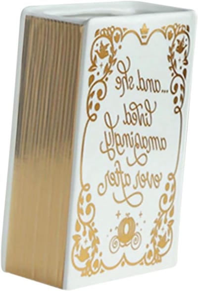 Boekvormige Vaas - Decoratieve Vaas Keramiek - Bloemen Schikken - Boek Design - 15.30x10.50x5.30cm - Wit