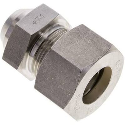 25S & 31mm RVS Rechte Knelfitting Lasverbinding 250bar ISO 8434-1