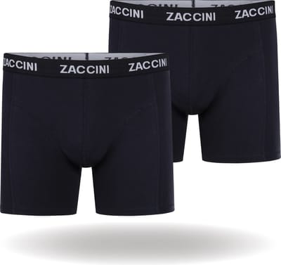 Zaccini Cotton Stretch Boxershorts - Blauw - 2 stuks - Heren onderbroeken - Boxer - 95% Katoen - Maat S
