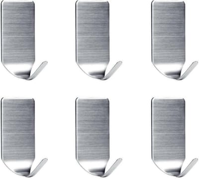 LifeGoods RVS Wandhaak (6-stuks) – Zelfklevende Handdoek Haakjes - Multi Wandhaakje - Muur Haak – Deurhaak