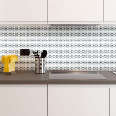 Zelfklevende muurtegelstickers voor keuken en badkamer - 24 etnische cementtegelstickers ODINA - 24 stickers 20x20cm