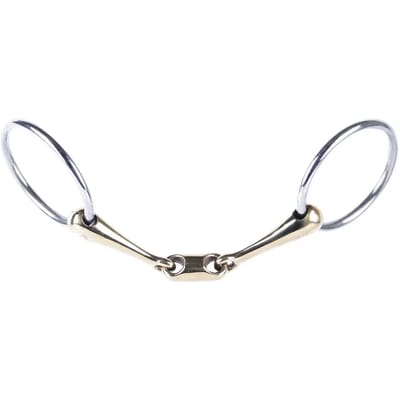 Harry's Horse Watertrens gold brass dubbel gebroken o-link 20mm 11.5