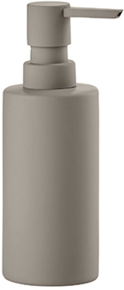 Zone Denmark Solo Zeepdispenser - Zeeppompje Vrijstaand - Zeeppomp voor Badkamer, Keuken & Toilet - Toilet & Badkamer Accessoires - 300 ml - 17,5 x 6 cm - Taupe