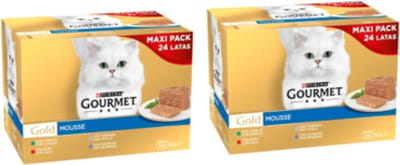 2x Gourmet Gold - Mousse Rund Multipack - Kattenvoer - 24x85g