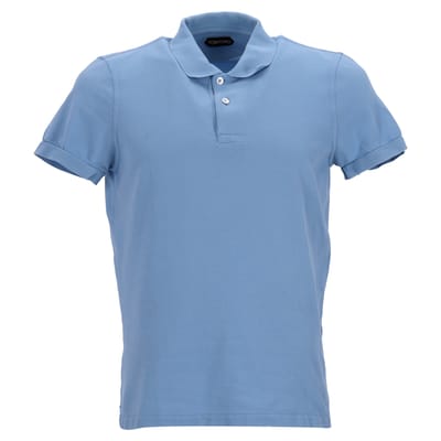 Tom Ford Piqué poloshirt met korte mouwen van blauw katoen