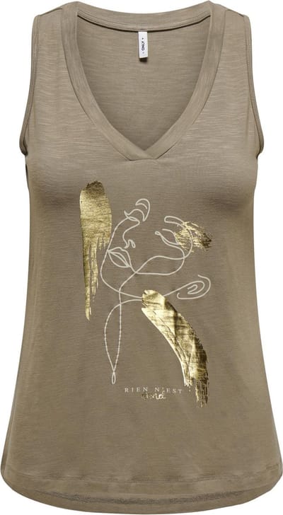 ONLY ONLLINNEA S/L ART TOP BOX JRS Dames T-shirt - Maat M