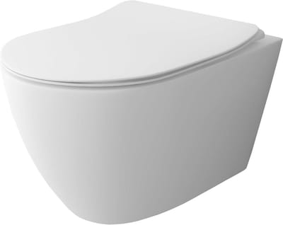 Wandtoilet Set - Hangend Toilet - Badkamer Vernieuwen - Zonder Spoelrand - 51.5cm Lengte - Wit