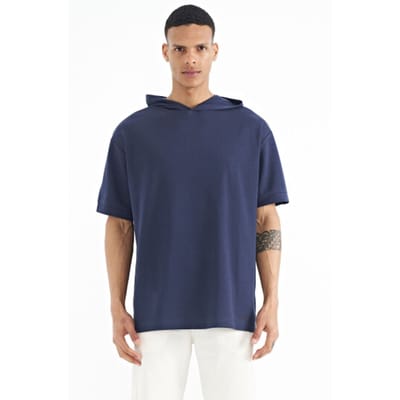 Oversized Hooded T-Shirt met Accessoire Details