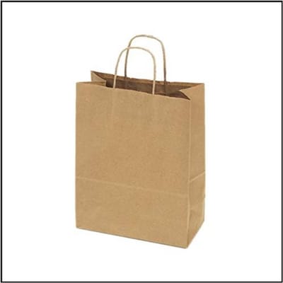 50 Medium Kraft Papieren Draagtassen met Touw Handvatten