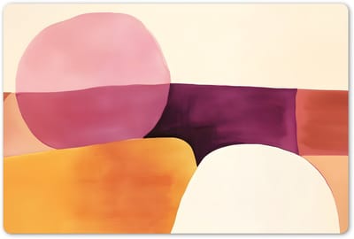 Placemats 45x30 cm - Placemat kunststof - 1 stuk - Vormen - Abstract - Kleurrijk - Borden onderleggers - Decoratie voor op tafel - Keuken tafeldecoratie accessoires - Vinyl onderlegger - Tafelversiering