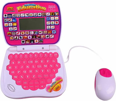 Kinder Laptop Speelgoed - Educatieve Leercomputer - Vroeg Leren - Tweetalig Engels Spaans - 25 x 17 x 4 cm