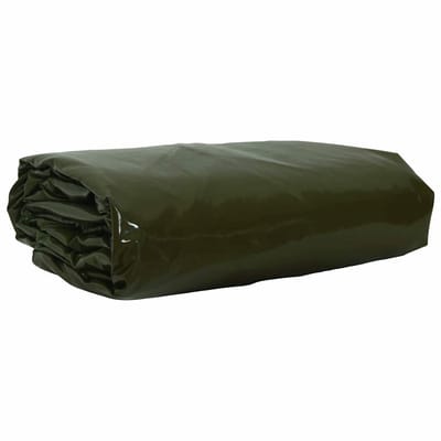 vidaXL - Zeil - 650g - / - m² - Olijfgroen - 3 - x - 6 - m - Canvas - met - PVC-coating