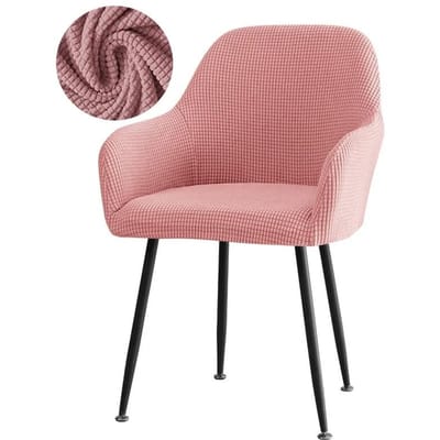 Polar Fleece Bar Hoge Armstoelhoes Elastisch Wasbaar Gebogen Stoelhoezen Effen Kleur Eetkamerstoelen Slipcovers Kantoor Woondecoratie 1pc