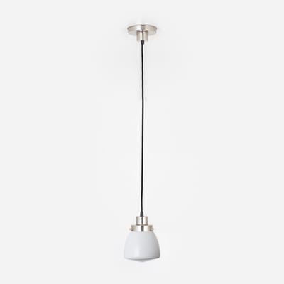 Hanglamp aan snoer Schoolbol Small 20's Matnikkel - Art Deco Trade