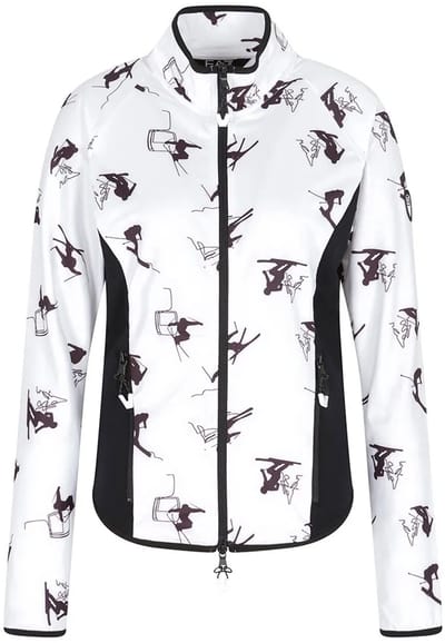 Ea7 Emporio Armani Ski Cortina Powerstretch Sweatshirt Met Rits Wit S Vrouw