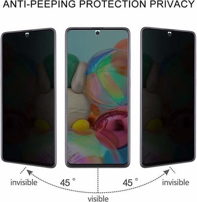 Tempered Glass Privacy Screenprotector geschikt voor Samsung Galaxy A71 Screen protector - optimale bescherming tegen krassen