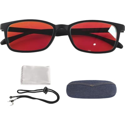 Bril voor kleurenblindheid Kleurenzwaktebril Unisex Volledig montuurstijl black