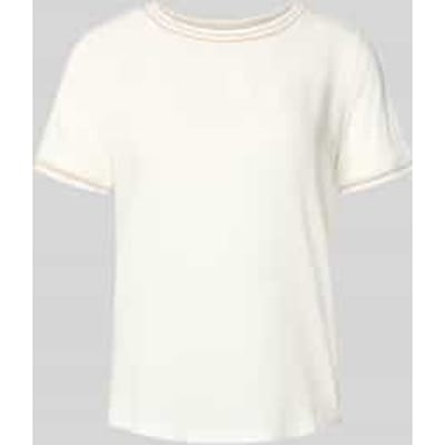 T-shirt van Mix van viscose en elastaan met ronde hals