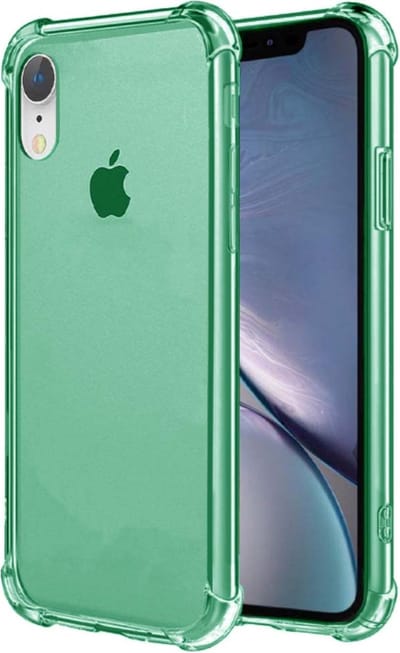 Smartphonica iPhone Xr transparant siliconen hoesje - Groen geschikt voor Apple iPhone XR