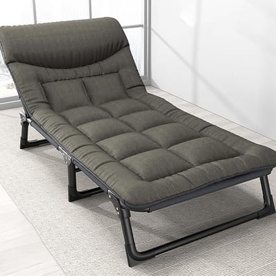 Opklapbaar Matras - Extra Bed - Rust Moment - Compact Ontwerp - Voor Één Persoon - Grijs