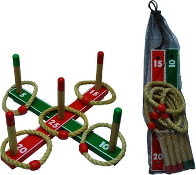 Hot toys Houten ringwerp spel kruis 42cm