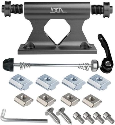 Fiets vorkhouder - aluminiumlegering zwart - veelzijdig montageblok - voor transport en opslag - ShopVlot