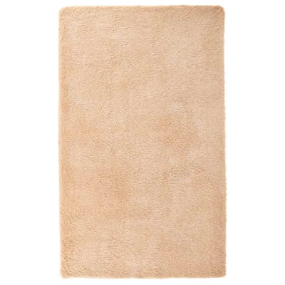 vidaXL - Hoogpolig - vloerkleed - NAVARRA - 80x150 - cm - polyester - beige