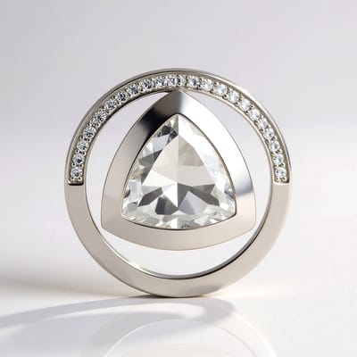 Cavill - Zilveren Hanger met Witte Triljant Topaas 3,4 ct en Zirkonia - 925 Sterling Zilver - Elegante MONOSONO Collection - Tijdloze Sieraden