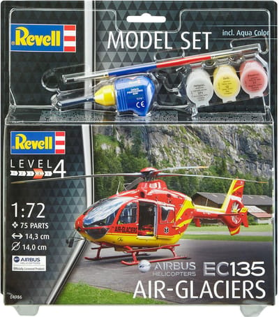 Revell Modelbouwpakket Militaire voertuigen - 64986 EC135 AIR-GLACIERS - Model Set Plastic - 1:72 - Modelbouw
