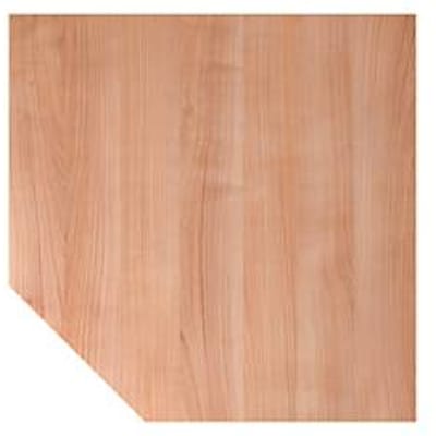 Trapeziumblad JENA, 1-poot, B 1200 x D 1200 x H 720 mm, onderstel aluminium zilver, notenhoutpatroon