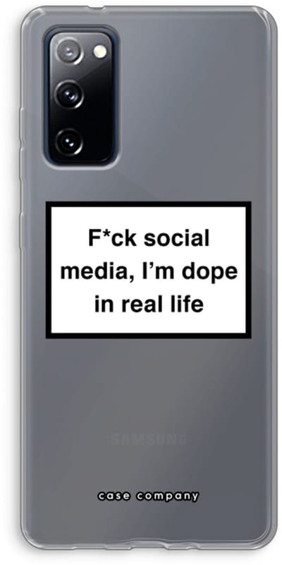 Hoesje geschikt voor Samsung Galaxy S20 FE / S20 FE 5G hoesje - I'm dope - Soft Cover Telefoonhoesje - Bescherming aan alle Kanten en Schermrand
