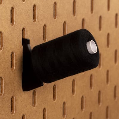6-pack Spoelhouder 1000m - Short- Zwart - Printboard - Past op Ikea Skadis pegboards